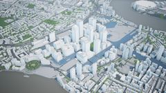 3D model of Isle of Dogs, London