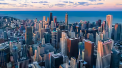 a picture of a city from above