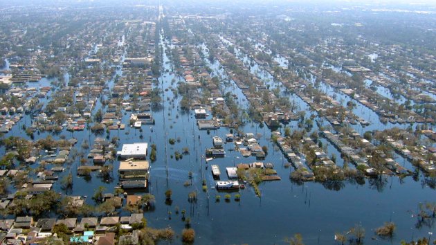 New Orleans flooded after Hurricane Katrina