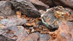 Ore containing copper, cobalt and nickel at the Andover mine in Western Australia