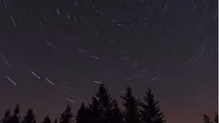 A long exposure of the night sky