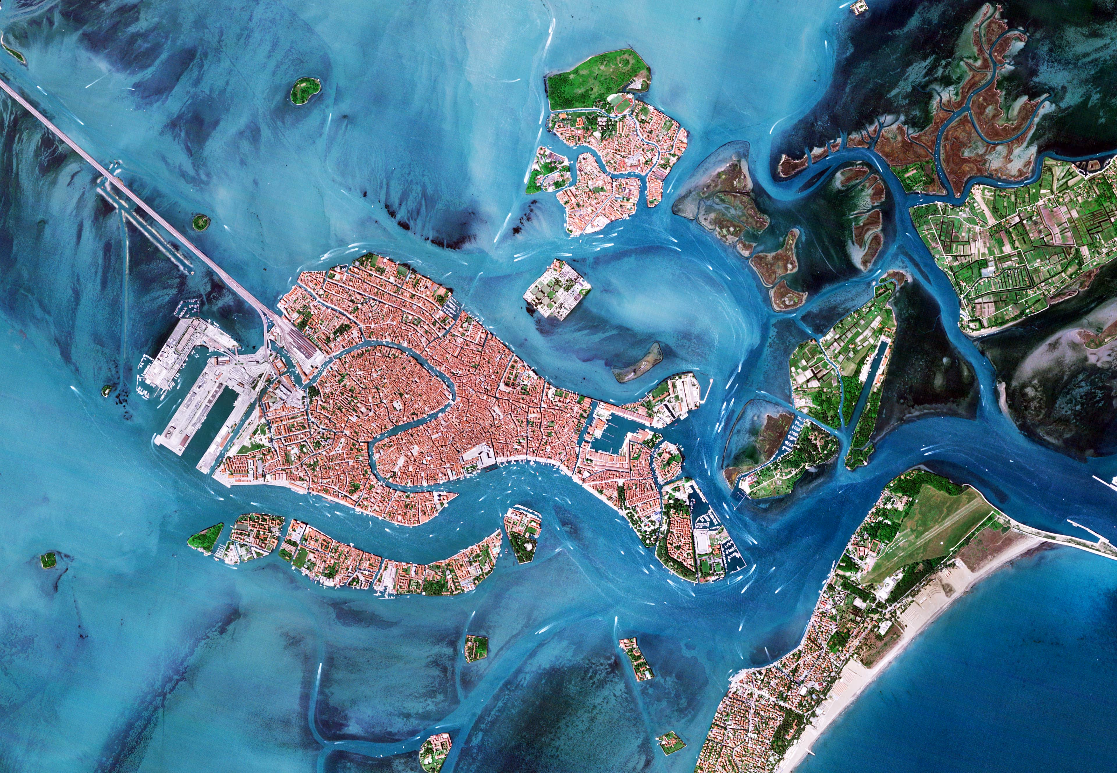 Satellite image of Venice