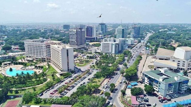 Scenic view of central Accra, Ghana