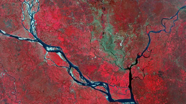 Satellite image of Dhaka, Bangladesh