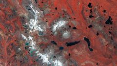 Satellite image of the Pariacaca Mountain Range, Peru