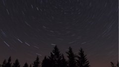 A long exposure of the night sky