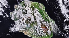 Satellite image of Réunion Island