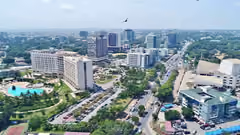 Scenic view of central Accra, Ghana