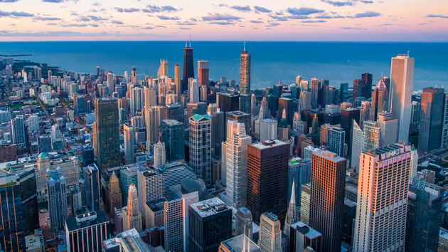 a picture of a city from above