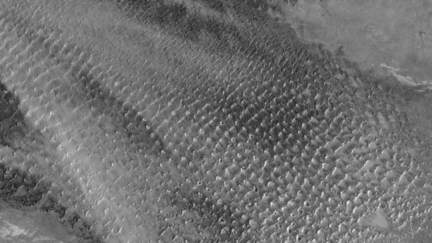 Satellite image of the sand dunes of Badain Jaran Desert