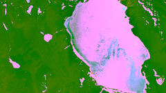 Aerial view of a glacier