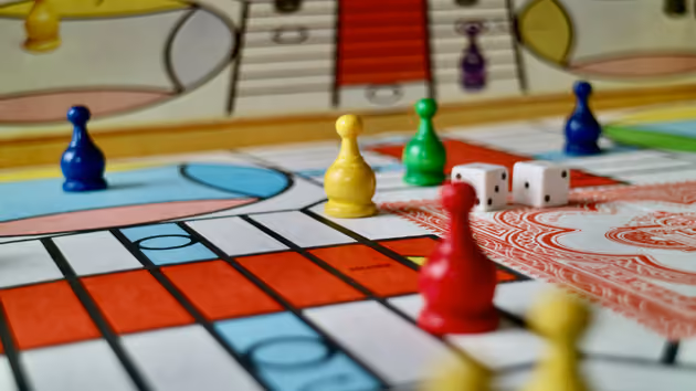A close-up picture of a board game