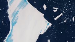 A satellite view of A23a iceberg off Antarctica