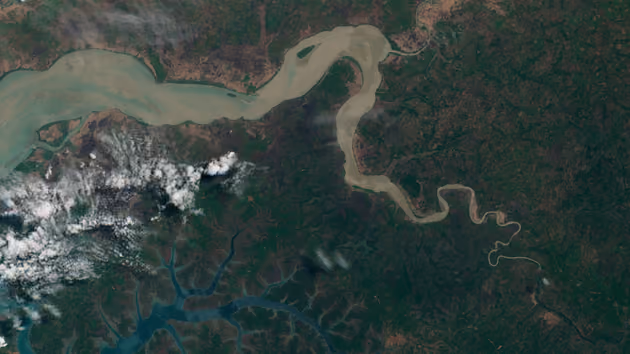 Satellite image of Guinea Bissau