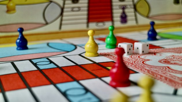 A close-up picture of a board game