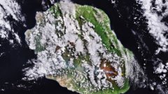 Satellite image of Réunion Island